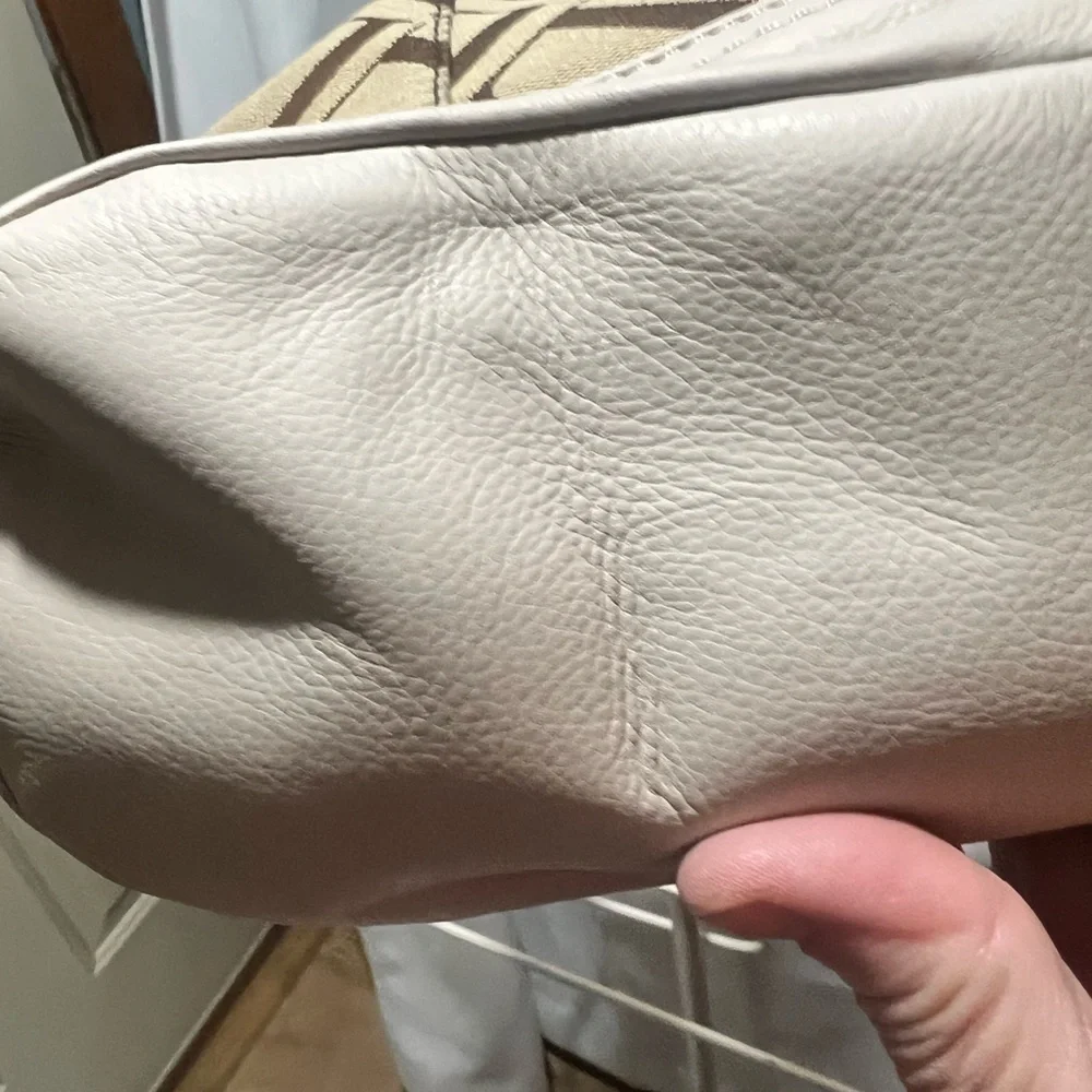 Great American Leather Tan Monogram Shoulder Hobo Bag Y2K